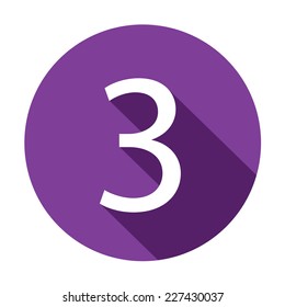 A Illustration of a Letter with a Long Shadow - Letter 3