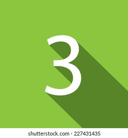 A Illustration of a Letter with a Long Shadow - Letter 3