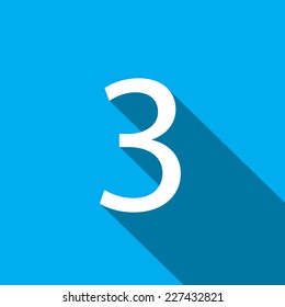 A Illustration of a Letter with a Long Shadow - Letter 3