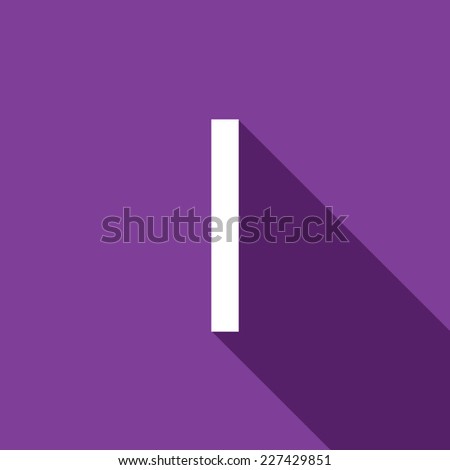 A Illustration of a Letter with a Long Shadow - Letter I