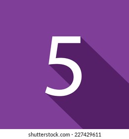 A Illustration of a Letter with a Long Shadow - Letter 5
