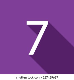 A Illustration of a Letter with a Long Shadow - Letter 7