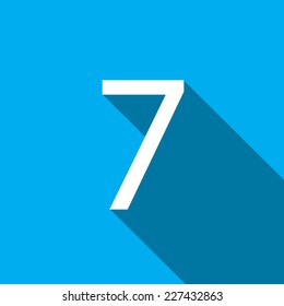 A Illustration of a Letter with a Long Shadow - Letter 7