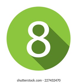 A Illustration of a Letter with a Long Shadow - Letter 8