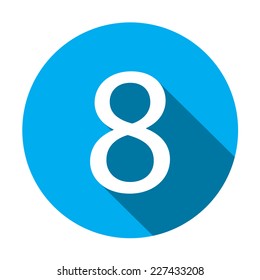 A Illustration of a Letter with a Long Shadow - Letter 8