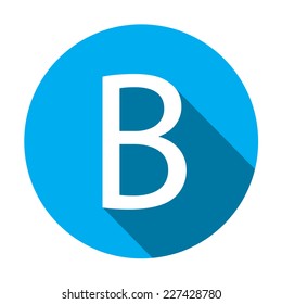 A Illustration of a Letter with a Long Shadow - Letter B