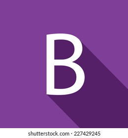 A Illustration of a Letter with a Long Shadow - Letter B