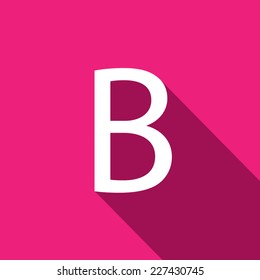 A Illustration of a Letter with a Long Shadow - Letter B