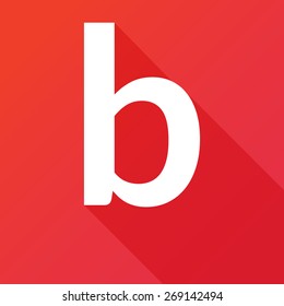 Illustration of a Letter with a Long Shadow - Letter b.