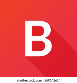 Illustration of a Letter with a Long Shadow - Letter B.