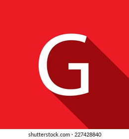A Illustration of a Letter with a Long Shadow - Letter G