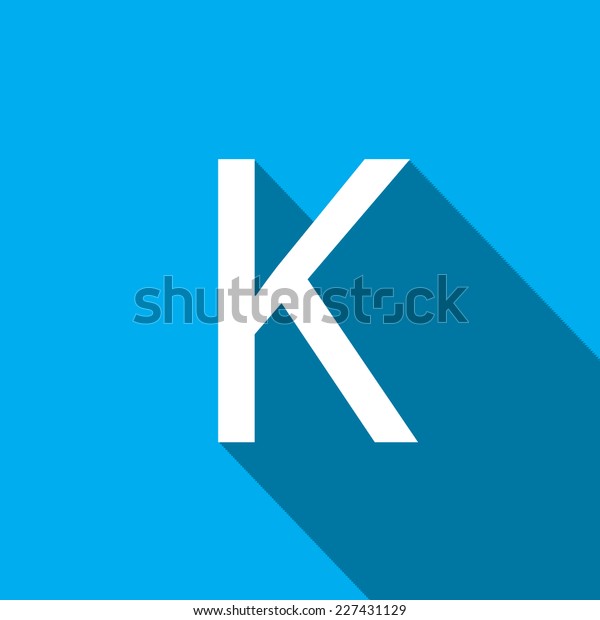 Illustration Letter Long Shadow Letter K Stock Vector (Royalty Free ...