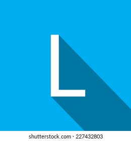 A Illustration of a Letter with a Long Shadow - Letter L