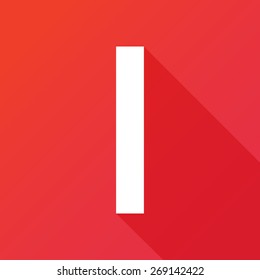 Illustration of a Letter with a Long Shadow - Letter l.