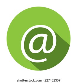 A Illustration of a Letter with a Long Shadow - Letter At Symbol