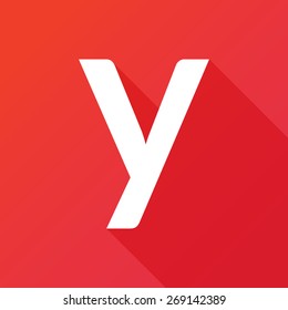 Illustration of a Letter with a Long Shadow - Letter y.