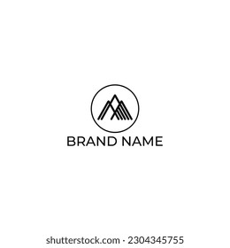 ILLUSTRATION LETTER M WITH LINE GEOMETRIC LOGO ICON TEMPLATE SIMPLE MINIMALIST DESIGN SIMPLE VECTOR GOOD FOR APPS, BRAND 