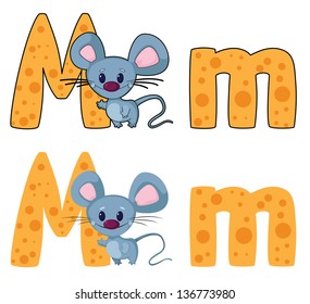 illustration of a letter M mouse