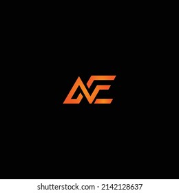 ilustración de la letra n y el logotipo e adecuado para los nombres de marca y de empresa