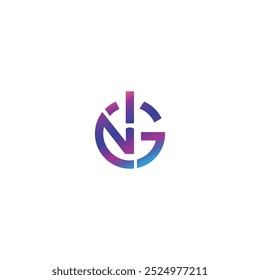 Illustration of the letter N and G LOGO SUITABLE