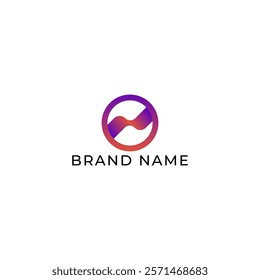 ILLUSTRATION LETTER O CIRCLE GRADIENT PURPLE ORANGE COLOR TECH LOGO ICON TEMPLATE SIMPLE DESIGN ELEMENT VECTOR