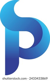 Ilustración de una letra P con un fondo aislado hecho en estilo retro. P creativa y moderna, diseño de logotipo de la letra. Un Diseño De Logotipo, Plantilla De Logotipo P Inicial	