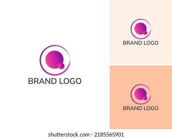 ILLUSTRATION LETTER Q WITH CIRCLE GRADIENT COLOR MODERN LOGO ICON DESIGN VECTOR