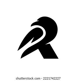 an illustration of the letter R logo forming a bird