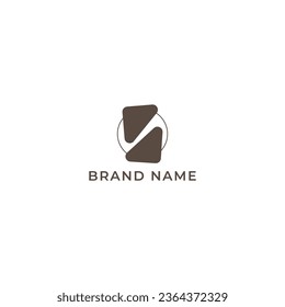ILLUSTRATION LETTER S BROWN COLORFUL TECH GEOMETRIC LOGO ICON TEMPLATE DESIGN ELEMENT VECTOR