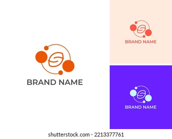 BILDSCHIRM MIT CIRCLE-DOT-TECH-LOGO-SYMBOL-DESIGN-VEKTOR