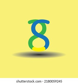 illustration of the letter S double which is made into one so that it becomes the number eight.