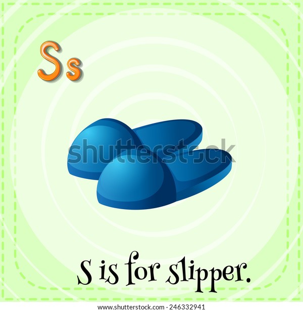 Illustration Letter S Slipper Stock Vector (Royalty Free) 246332941