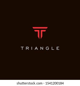 Illustration Letter T Triangle shape logo design inspirations