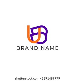 ILLUSTRATION LETTER U B COLORFUL GEOMETRIC LOGO ICON TEMPLATE DESIGN ELEMENT VECTOR