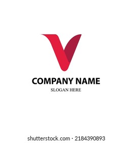 illustration of letter v logo, isolated design vector logo and icon on white background.