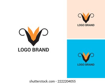 ILLUSTRATION LETTER V SIMPLE MODERN LOGO ICON DESIGN VECTOR