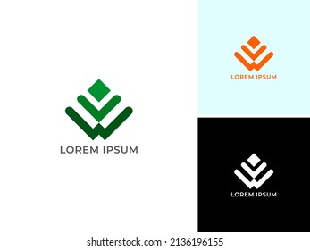 ILUSTRACIÓN CARTA VW PLANTILLA DE VECTOR DE DISEÑO DE LOGOTIPO