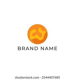 ILLUSTRATION LETTER W HAND DRAWN SHAPE LOGO ICON FLAT ORANGE PASTEL COLOR TEMPLATE SIMPLE MINIMALIST ELEMENT DESIGN SIMPLE VECTOR GOOD FOR APPS, BRAND 