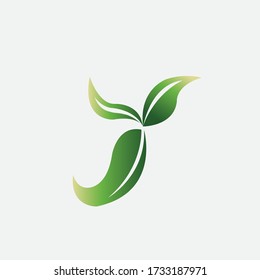 illustration of letter y leaf vector design