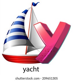 Illustration of a letter Y on a white background