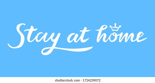 Illustration of Lettering "Stay at Home",  10 EPS