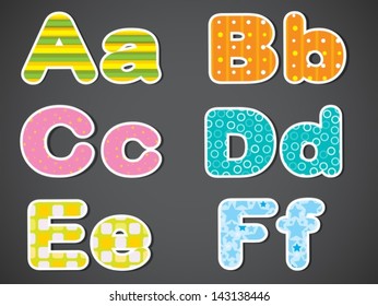 Illustration of the letters of the alphabet