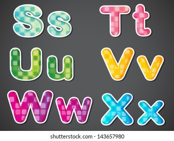 Illustration of the letters of the alphabet
