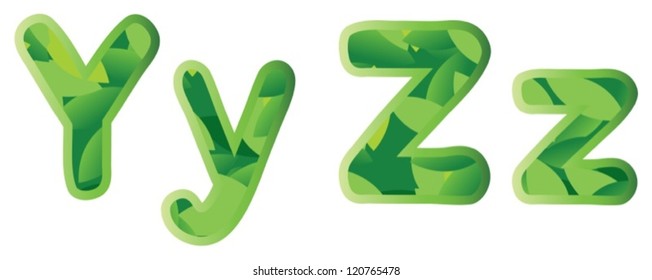 ilustración de letras en un fondo blanco