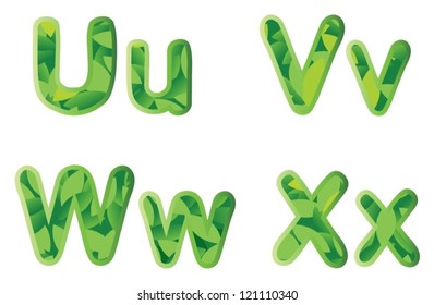 Illustration von Buchstaben auf weißem Hintergrund
