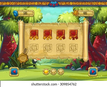 Illustration level selection for a computer game user interface or web design