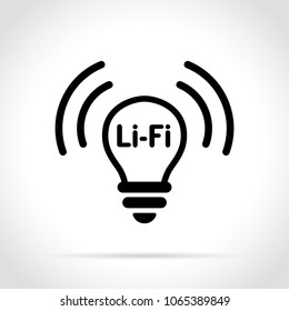 Illustration of li fi icon on white background