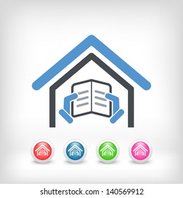 Illustration of library icon