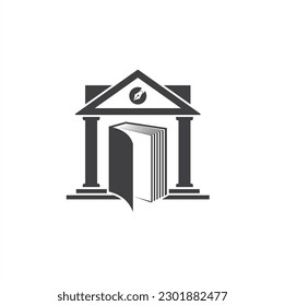 ilustración de biblioteca, icono de biblioteca, arte vectorial.