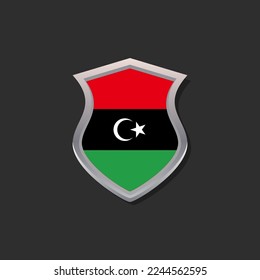 Illustration of Libya flag Template